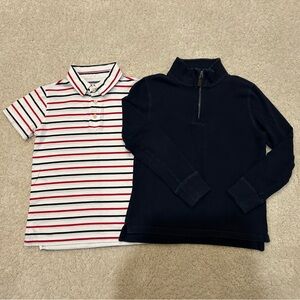 Bundle of Crewcuts Boy’s Navy and Striped Kids Polo/Shirt Set in Size S